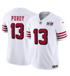 Youth San Francisco 49ers 13 Brock Purdy 2023 F U S E New White Vapor Untouchable Limited Stitched Football 2024 Super Bowl LVIII Jersey Youth San Francisco 49ers 13 Brock Purdy 2023 F U S E New White Vapor Untouchable Limited Stitched Football 2024 Super Bowl LVIII Jersey