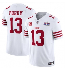 Youth San Francisco 49ers 13 Brock Purdy White 2023 F U S E With Vapor Untouchable Limited Stitched Football 2024 Super Bowl LVIII Jersey Youth San Francisco 49ers 13 Brock Purdy White 2023 F U S E With Vapor Untouchable Limited Stitched Football 2024 Super Bowl LVIII Jersey