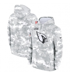 Youth Arizona Cardinals 2024 White Gray Salute To Service Pullover Hoodie Youth Arizona Cardinals 2024 White Gray Salute To Service Pullover Hoodie