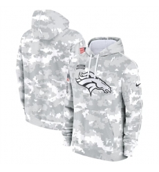 Youth Denver Broncos 2024 White Gray Salute To Service Pullover Hoodie Youth Denver Broncos 2024 White Gray Salute To Service Pullover Hoodie