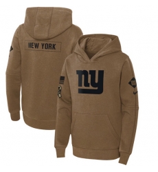 Youth New York Giants 2023 Brown Salute To Service Pullover Hoodie Youth New York Giants 2023 Brown Salute To Service Pullover Hoodie