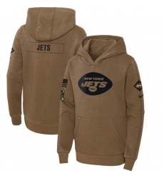Youth New York Jets 2023 Brown Salute To Service Pullover Hoodie Youth New York Jets 2023 Brown Salute To Service Pullover Hoodie