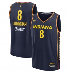 Women Indiana Fever Cunningham #8 Blue Stitched Basketball WNBA Jersey Women Indiana Fever Cunningham #8 Blue Stitched Basketball WNBA Jersey