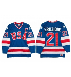 1980 Mike Eruzione Olympic USA MIRACLE Hockey K1 Jersey New Blue 1980 Mike Eruzione Olympic USA MIRACLE Hockey K1 Jersey New Blue