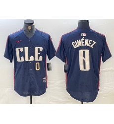 Men Cleveland Guardians 0 Andres Gimenez Navy 2024 City Connect Limited Stitched jerseys 2 Men Cleveland Guardians 0 Andres Gimenez Navy 2024 City Connect Limited Stitched jerseys 2