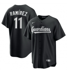 Men Cleveland Guardians 11 Jos E9 Ram EDrez Black Lights Out Limited Stitched Baseball Jersey Men Cleveland Guardians 11 Jos E9 Ram EDrez Black Lights Out Limited Stitched Baseball Jersey