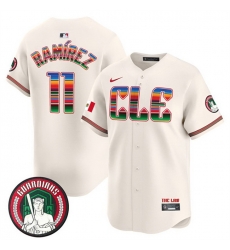Men Cleveland Guardians 11 Jos E9 Ram EDrez Cream Mexico Vapor Premier Limited Stitched Baseball Jersey Men Cleveland Guardians 11 Jos E9 Ram EDrez Cream Mexico Vapor Premier Limited Stitched Baseball Jersey