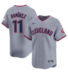 Men Cleveland Guardians 11 Jose Ramirez Grey 2025 Alternate Limited Stitched Baseball Jersey Men Cleveland Guardians 11 Jose Ramirez Grey 2025 Alternate Limited Stitched Baseball Jersey