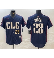Men Cleveland Guardians 28 Tanner Bibee Navy 2024 City Connect Limited Stitched jerseys Men Cleveland Guardians 28 Tanner Bibee Navy 2024 City Connect Limited Stitched jerseys