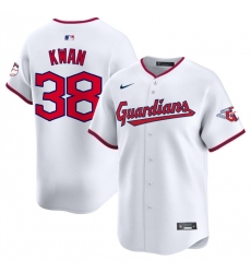 Men Cleveland Guardians 38 Steven Kwan White Home Limited Stitched Baseball Jersey Men Cleveland Guardians 38 Steven Kwan White Home Limited Stitched Baseball Jersey