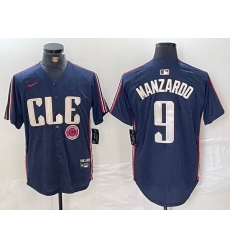 Men Cleveland Guardians 9 Kyle Manzardo Navy 2024 City Connect Limited Stitched Baseball Jersey 2 Men Cleveland Guardians 9 Kyle Manzardo Navy 2024 City Connect Limited Stitched Baseball Jersey 2