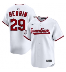 Men Cleveland Guardians Nike White Home Limited Jersey Herrin Tim 29 Men Cleveland Guardians Nike White Home Limited Jersey Herrin Tim 29