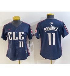Women Cleveland Guardians 11 Jose Ram EDrez Navy 2024 City Connect Limited Stitched Baseball Jersey 4 Women Cleveland Guardians 11 Jose Ram EDrez Navy 2024 City Connect Limited Stitched Baseball Jersey 4