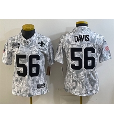 Women New Orleans Saints 56 Demario Davis 2024 F U S E Arctic Camo Salute To Service Limited Stitched Football Jersey Women New Orleans Saints 56 Demario Davis 2024 F U S E Arctic Camo Salute To Service Limited Stitched Football Jersey