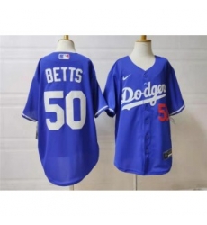 MLB Dodgers 50 Mookie Betts Blue Nike Cool Base Youth Jersey MLB Dodgers 50 Mookie Betts Blue Nike Cool Base Youth Jersey