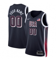 Men USA Basketball ACTIVE PLAYER Custom Navy 2024 Swingman Stitched Jersey Men USA Basketball ACTIVE PLAYER Custom Navy 2024 Swingman Stitched Jersey