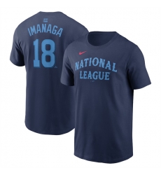 Men National League 18 Shota Imanaga Navy 2024 All Star Name 26 Number T Shirt Men National League 18 Shota Imanaga Navy 2024 All Star Name 26 Number T Shirt