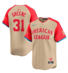 Men American League 31 Riley Greene Cream 2024 All Star Limited Stitched Baseball Jersey Men American League 31 Riley Greene Cream 2024 All Star Limited Stitched Baseball Jersey