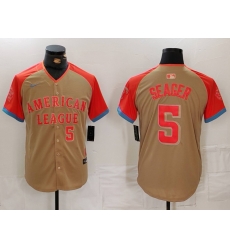 Men American League 5 Corey Seager Cream 2024 All Star Limited Stitched Baseball Jersey 2 Men American League 5 Corey Seager Cream 2024 All Star Limited Stitched Baseball Jersey 2