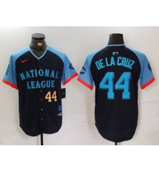 Men National League 44 Elly De La Cruz Navy 2024 All Star Limited Stitched Baseball Jersey 7 Men National League 44 Elly De La Cruz Navy 2024 All Star Limited Stitched Baseball Jersey 7