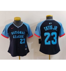 Women National League 23 Fernando Tatis Jr Navy 2024 All Star Limited Stitched Baseball Jersey 1 Women National League 23 Fernando Tatis Jr Navy 2024 All Star Limited Stitched Baseball Jersey 1