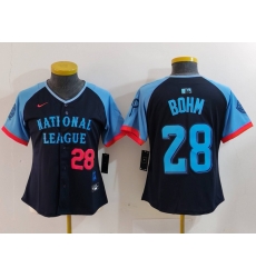 Women National League 28 Alec Bohm Navy 2024 All Star Limited Stitched Baseball Jersey_1 Women National League 28 Alec Bohm Navy 2024 All Star Limited Stitched Baseball Jersey_1