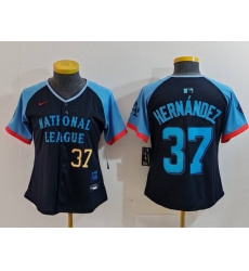 Women National League 37 Teoscar Hernandez Navy 2024 All Star Limited Stitched Baseball Jersey 2 Women National League 37 Teoscar Hernandez Navy 2024 All Star Limited Stitched Baseball Jersey 2