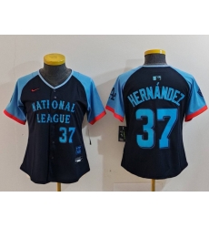 Women National League 37 Teoscar Hernandez Navy 2024 All Star Limited Stitched Baseball Jersey 6 Women National League 37 Teoscar Hernandez Navy 2024 All Star Limited Stitched Baseball Jersey 6