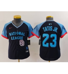 Youth National League 23 Fernando Tatis Jr Navy 2024 All Star Limited Stitched Baseball Jersey 7 Youth National League 23 Fernando Tatis Jr Navy 2024 All Star Limited Stitched Baseball Jersey 7