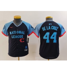Youth National League 44 Elly De La Cruz Navy 2024 All Star Limited Stitched Baseball Jersey 1 Youth National League 44 Elly De La Cruz Navy 2024 All Star Limited Stitched Baseball Jersey 1