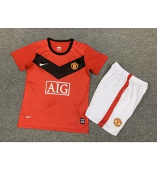 Youth Retro Soccer Jerseys Manchester United F.C. Red 09 10 Youth Retro Soccer Jerseys Manchester United F.C. Red 09 10