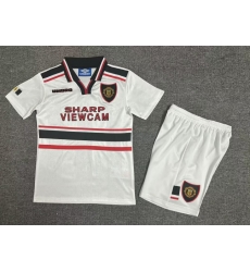 Youth Retro Soccer Jerseys Manchester United F.C. White Youth Retro Soccer Jerseys Manchester United F.C. White