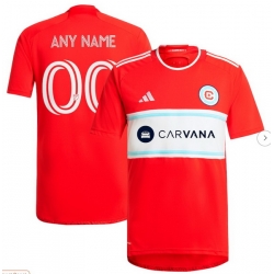 Men's Chicago Fire adidas Red 2024 Return To Red Replica Custom Jersey