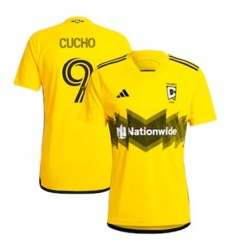 Men Columbus Crew SC Cucho Hernandez 2024 25 Home Replica Yellow Men Columbus Crew SC Cucho Hernandez 2024 25 Home Replica Yellow