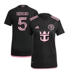 Women Inter Miami CF Sergio Busquets 2024 25 Away Replica Black Women Inter Miami CF Sergio Busquets 2024 25 Away Replica Black