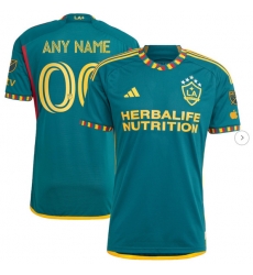 Mens LA Galaxy adidas Green 2023 LA Kit Authentic Custom Jersey
