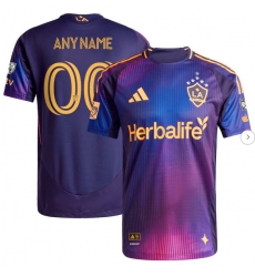 Mens LA Galaxy adidas Navy 2025 RIZON Authentic Custom Jersey Mens LA Galaxy adidas Navy 2025 RIZON Authentic Custom Jersey