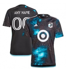 Men Minnesota United FC Custom 2024 25 Home Replica Black Men Minnesota United FC Custom 2024 25 Home Replica Black