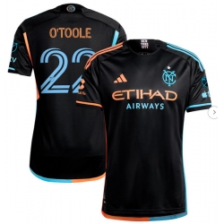 Men's New York City FC Kevin O'Toole adidas Black 2024 24 7 Kit Authentic Player Jersey