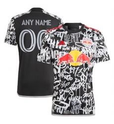Men New York Red Bulls Custom 2023 24 Freestyle Replica Black Men New York Red Bulls Custom 2023 24 Freestyle Replica Black