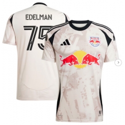Men New York Red Bulls Daniel Edelman adidas Tan 2025 Stone Kit Replica Player Jersey