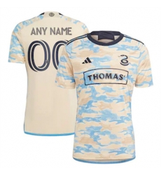 Men Philadelphia Union Custom 2023 24 Away Replica Tan Men Philadelphia Union Custom 2023 24 Away Replica Tan