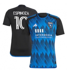 Men San Jose Earthquakes Cristian Espinoza 2023 24 Home Replica Blue Men San Jose Earthquakes Cristian Espinoza 2023 24 Home Replica Blue
