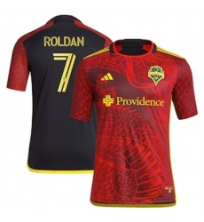 Men Seattle Sounders FC Cristian Roldan 2023 24 Away Replica Red Men Seattle Sounders FC Cristian Roldan 2023 24 Away Replica Red