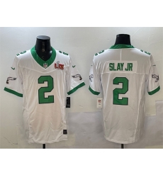 Men Philadelphia Eagles 2 Darius Slay Jr White 2025 Super Bowl LIX Patch F U S E Vapor Untouchable Limited Stitched Football Jersey Men Philadelphia Eagles 2 Darius Slay Jr White 2025 Super Bowl LIX Patch F U S E Vapor Untouchable Limited Stitched Football Jersey