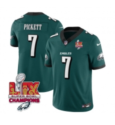Men Philadelphia Eagles 7 Kenny Pickett Green 2025 Eagles Logo Super Bowl LIX Patch New F U S E Vapor Limited Stitched Football Jersey Men Philadelphia Eagles 7 Kenny Pickett Green 2025 Eagles Logo Super Bowl LIX Patch New F U S E Vapor Limited Stitched Football Jersey