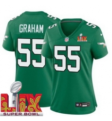Women Philadelphia Eagles Brandon Graham #55 Kelly Green 2024 2025 Super Bowl LIX F U S E Stitched NFL Jersey Women Philadelphia Eagles Brandon Graham #55 Kelly Green 2024 2025 Super Bowl LIX F U S E Stitched NFL Jersey