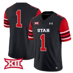Men Women Youth Utah Utes 1 Team Black 2024 Vapor Limited Jersey All Stitched