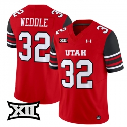 Men Women Youth Utah Utes 32 Eric Weddle Red 2024 Vapor Limited Jersey All Stitched