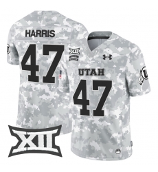Men Women Youth Utah Utes 47 Kamala Harris 2024 Salute to Service Vapor Limited Jersey Arctic Camo All Stitched